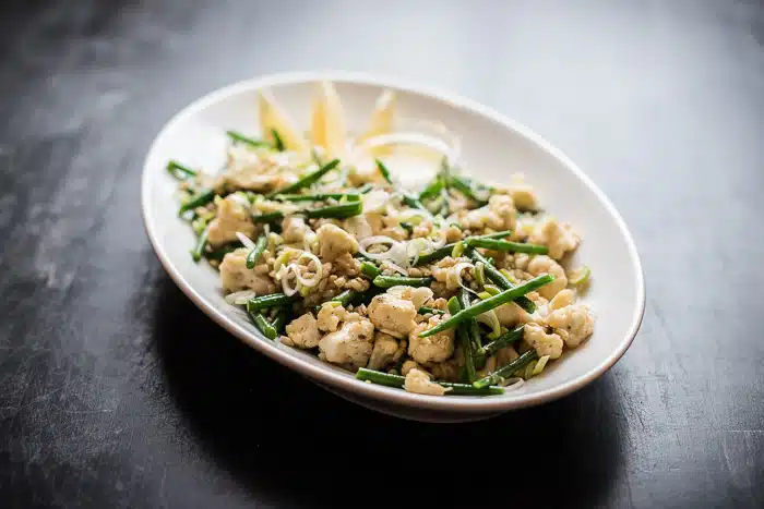 bønnesalat med blomkål